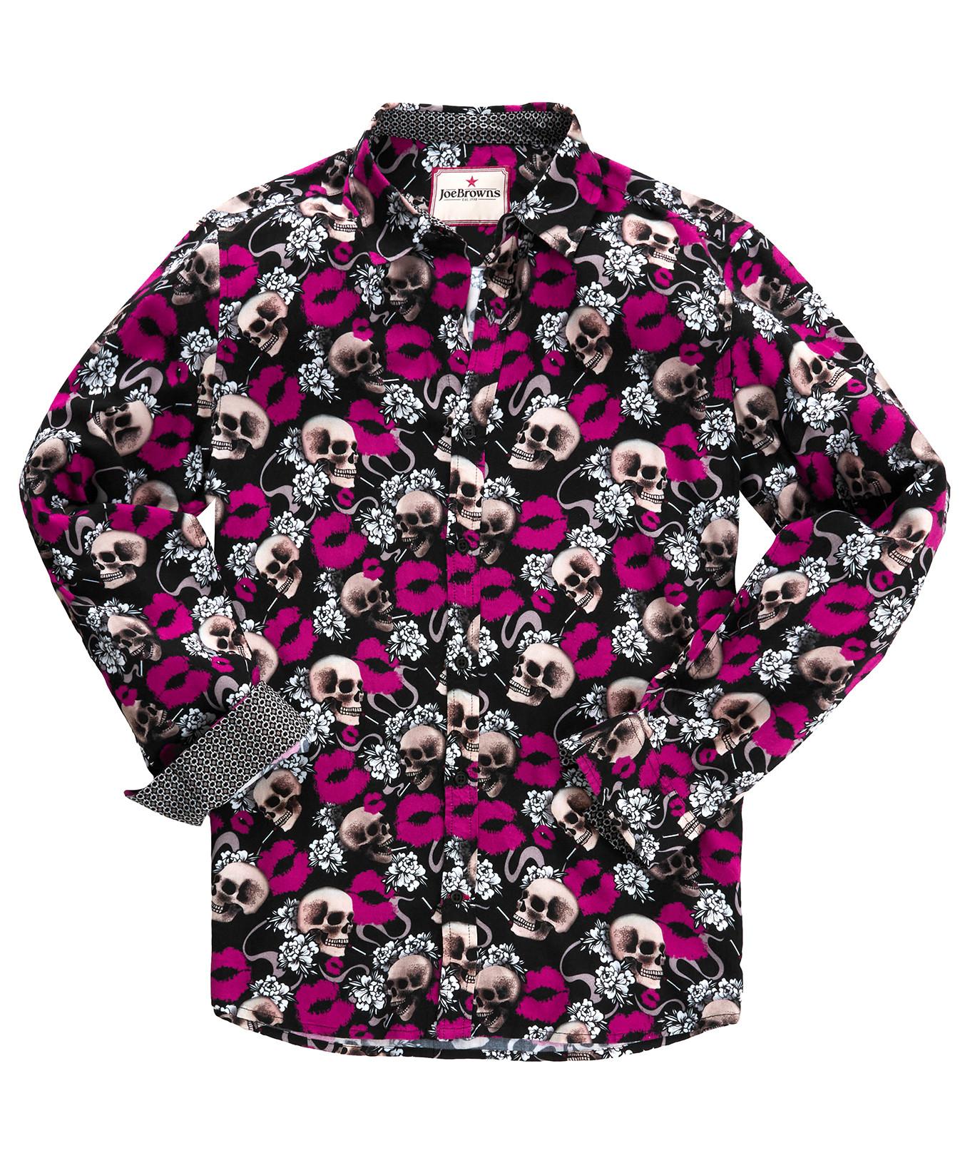 Joe Browns  Langarmshirt mit Totenkopf und Lippendruck 