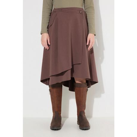 Ulla Popken Sweatrock Wickelrock mit Taschen  