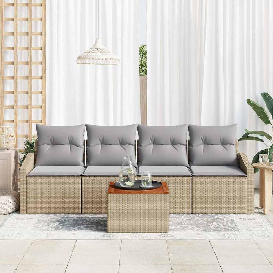 VidaXL Ensemble de canapés d'extérieur poly rattan  