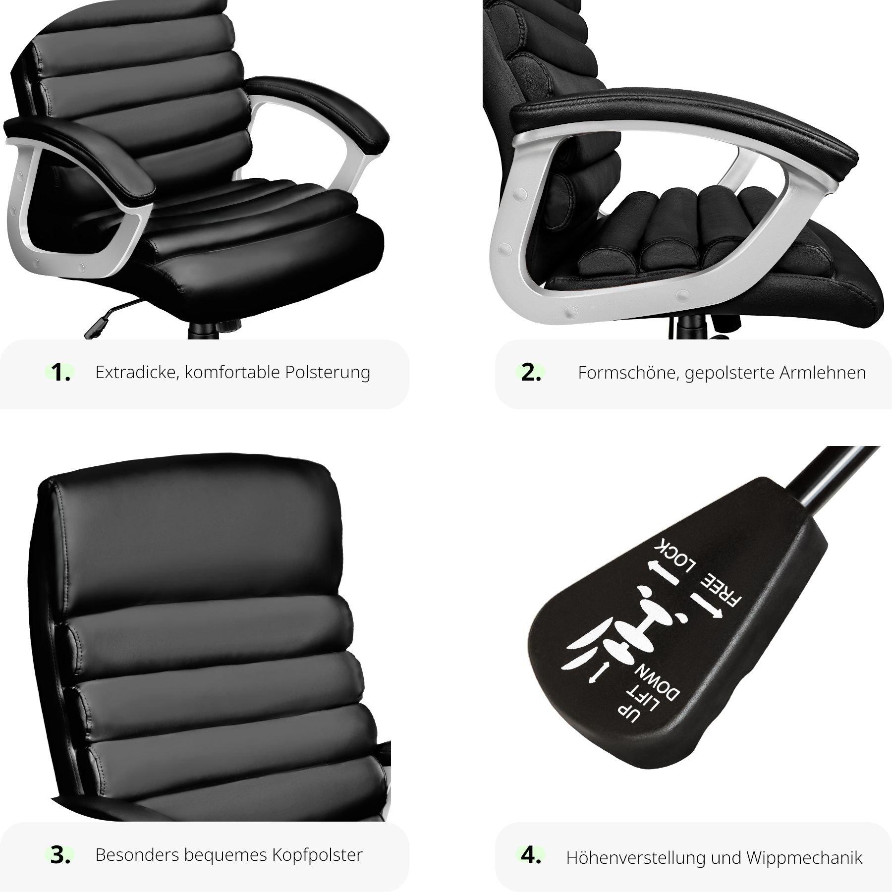 Tectake Sedia da ufficio Paul  