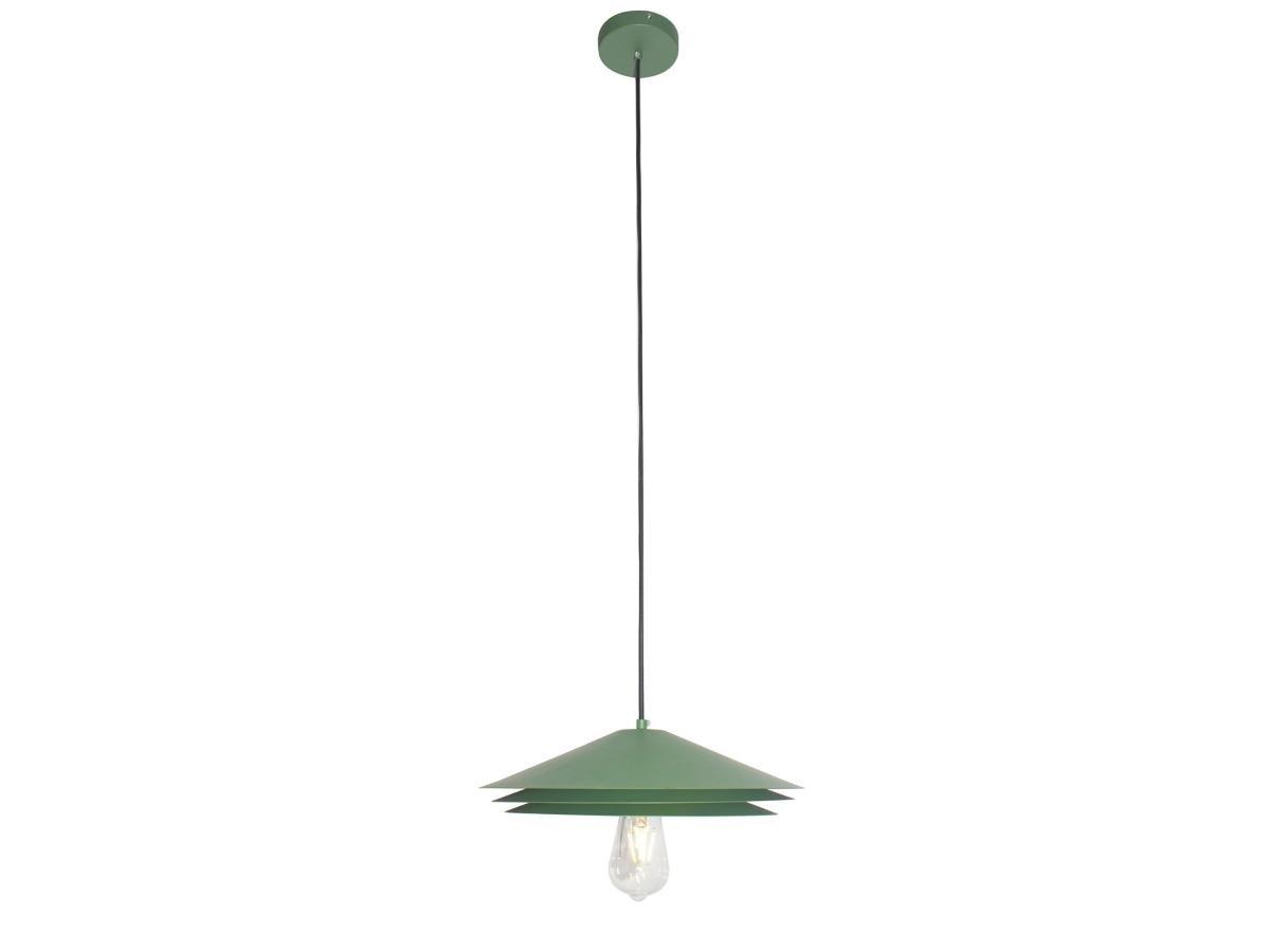 Vente-unique Lampadario D. 35 x H. 161 cm in Metallo Verde - KIRUNA  