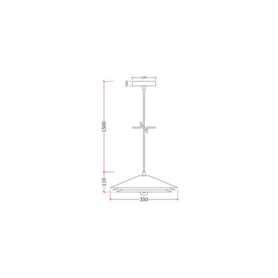 Vente-unique Deckenleuchte aus Metall - D 35 x H 161 cm - Grün - KIRUNA  
