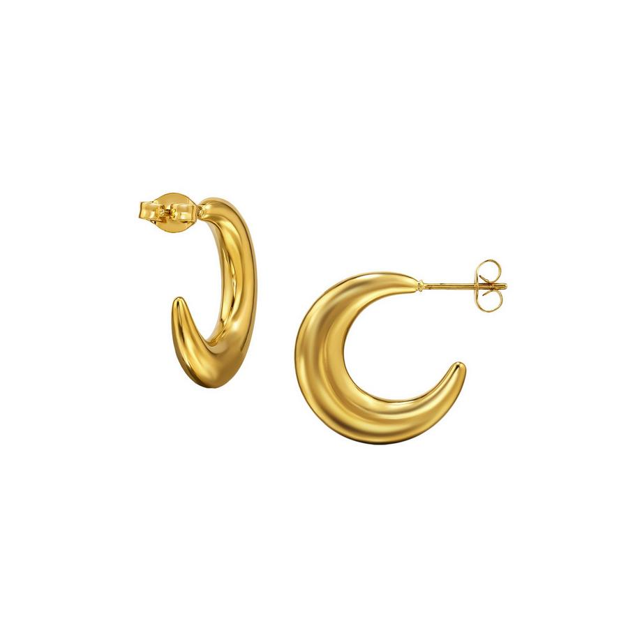 Maxte  Halbe Creolen/Ohrstecker aus Edelstahl 