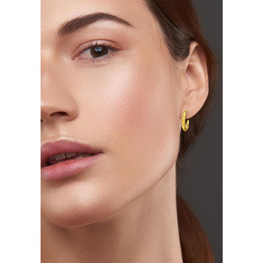 Maxte  Halbe Creolen/Ohrstecker aus Edelstahl 