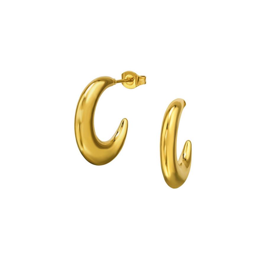 Halbe Creolen/Ohrstecker aus Edelstahl