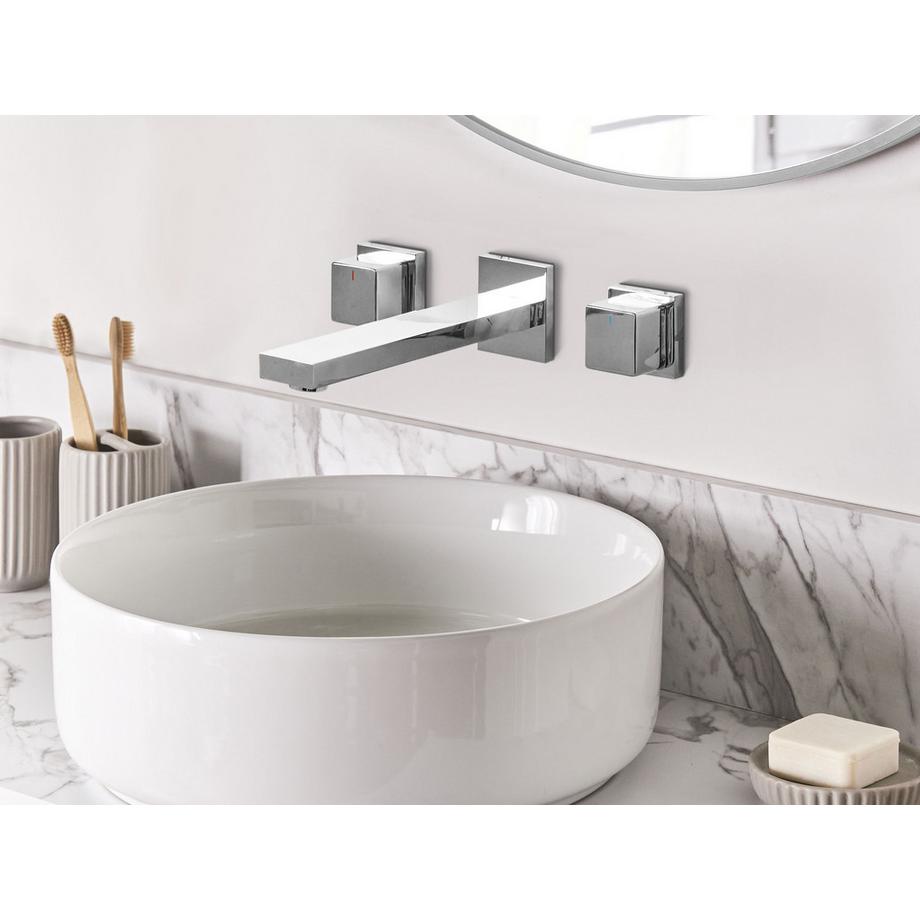 Beliani rubinetto miscelatore da parete per lavabo en Ottone  PAILON  