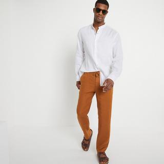 La Redoute Collections Signature Gerades Leinenhemd Stehkragen  