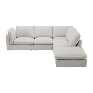 Vente-unique Ecksofa - Ecke rechts - Strukturstoff - Beige - BRUMADO  