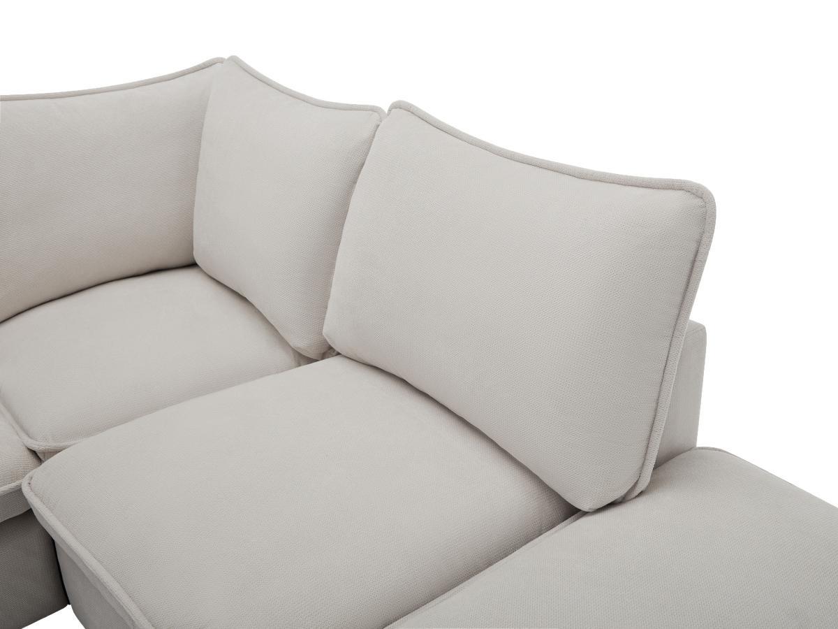 Vente-unique Ecksofa - Ecke rechts - Strukturstoff - Beige - BRUMADO  