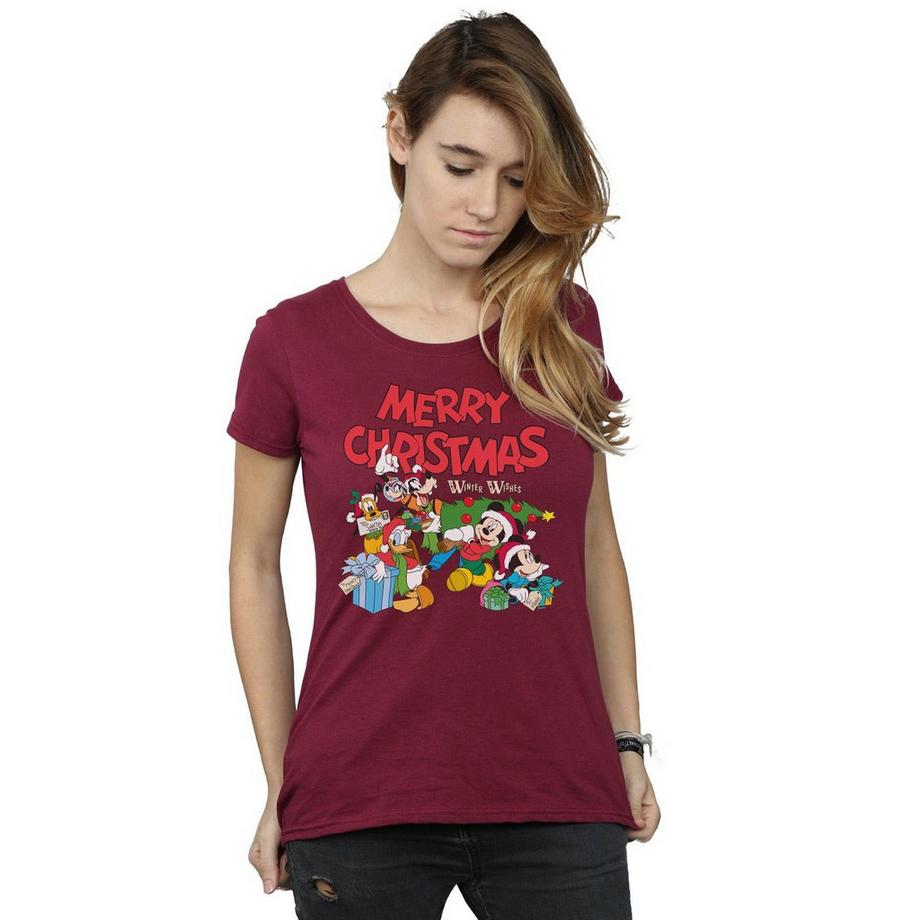Disney Mickey Mouse And Friends Winter Wishes T-Shirt  