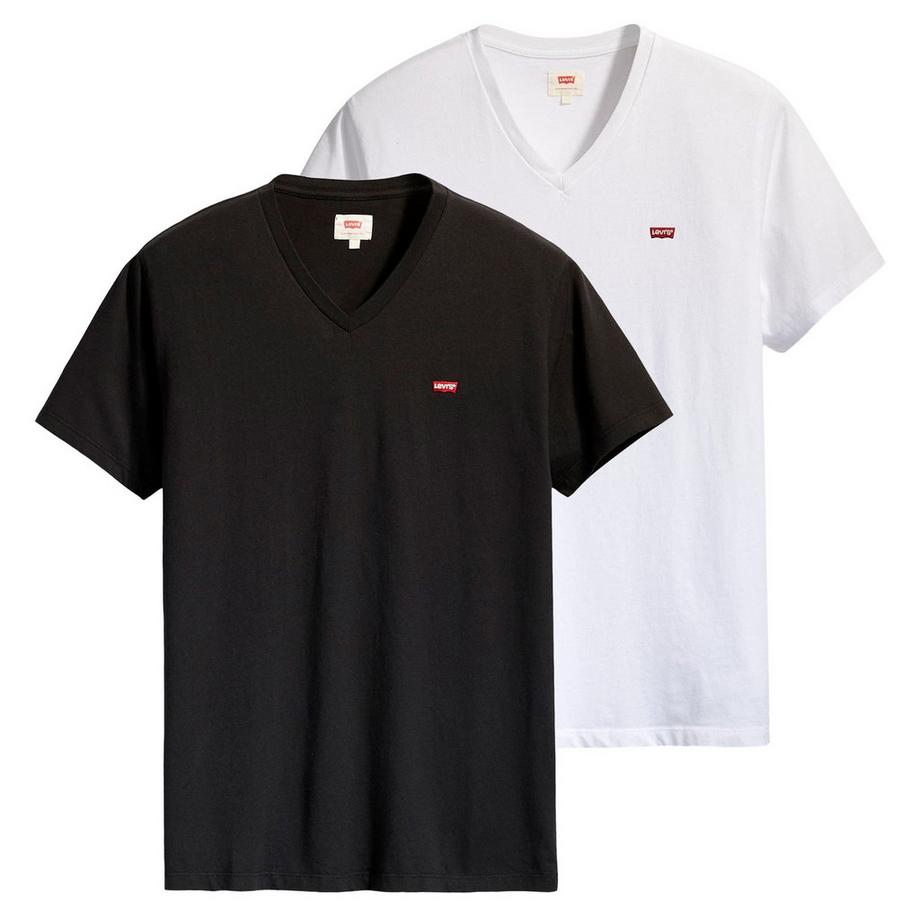 T-Shirt  2er Pack Bequem sitzend-ORIGINAL HM VNECK 2P