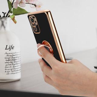 Cadorabo  Housse compatible avec Xiaomi RedMi NOTE 10 4G / RedMi NOTE 11 4G avec anneau - Coque de protection en silicone TPU flexible, avec protection pour appareil photo et support voiture magnétique 