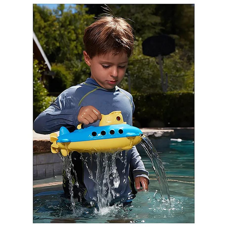 green toys  Green Toys Bateau de plongée avec poignée jaune 