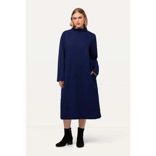 Ulla Popken  Robe en molleton texturé à col montant et manches longues 