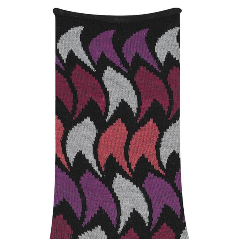 BLEU FORET Plumes Chaussettes à Bord Roulotté  