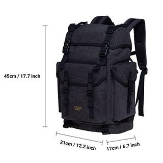 Only-bags.store Leinwand großen Rucksack, Vintage Jagd Rucksack Wandern Rucksack mit 15-Zoll-Laptop-Fach für  