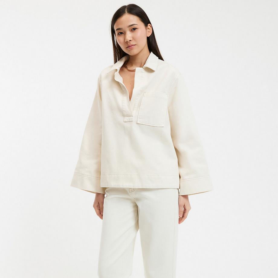 La Redoute Collections Camicia Popover Denim  