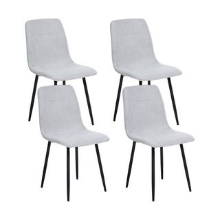 Beliani Lot de 4 chaises de salle à manger en Tissu Moderne TUSCOLA  