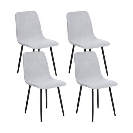 Beliani Lot de 4 chaises de salle à manger en Tissu Moderne TUSCOLA  