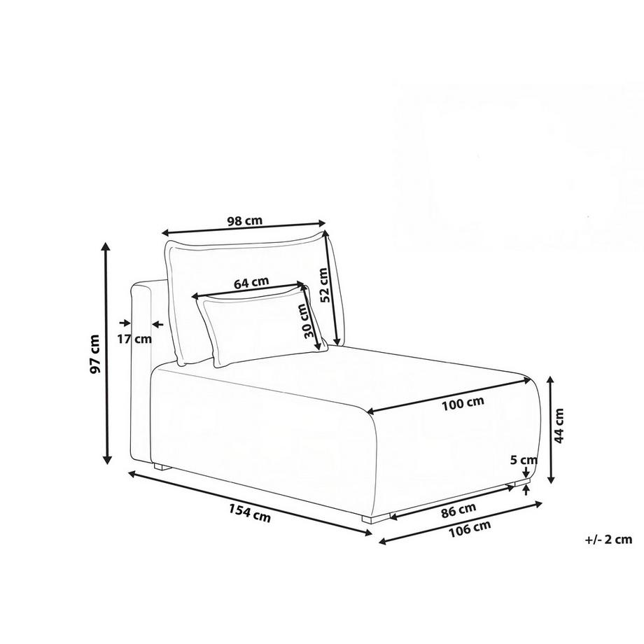 Beliani Chaiselongue aus Stoff  NERBO  