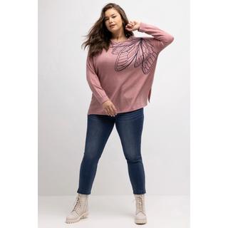 Ulla Popken  Pullover, Flügel, Oversized, U-Boot-Ausschnitt, Langarm 