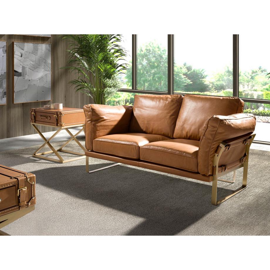 ANGEL CERDA Divano a 2 posti in pelle cammello  