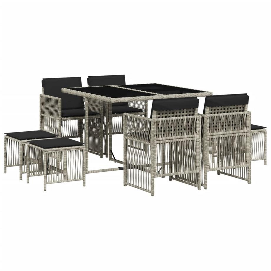 set da pranzo da giardino Polirattan