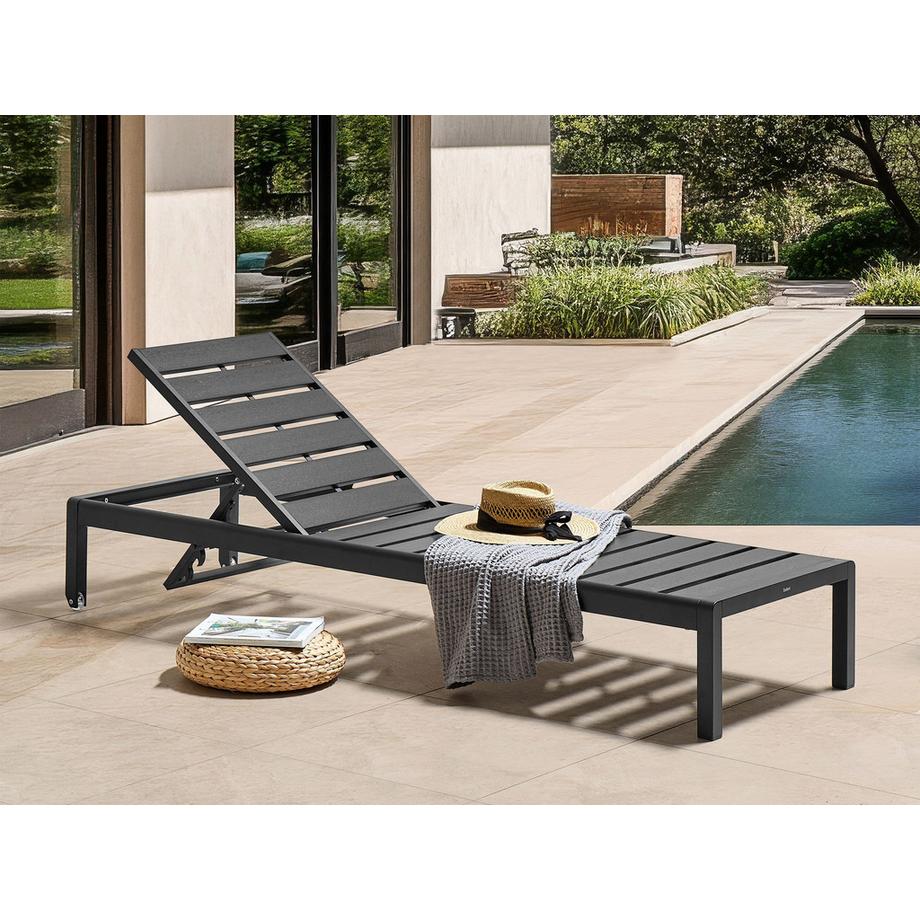 Beliani Lettino Prendisole en Legno plastico Industriale NARDO  