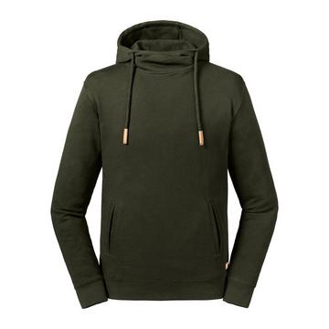 Reines Bio Sweatshirt mit hohem Kragen und Kapuze