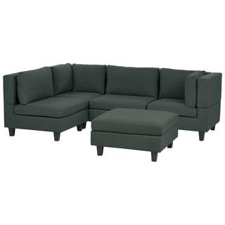 Beliani Ecksofa mit Ottomane aus Polyester Modern UNSTAD  