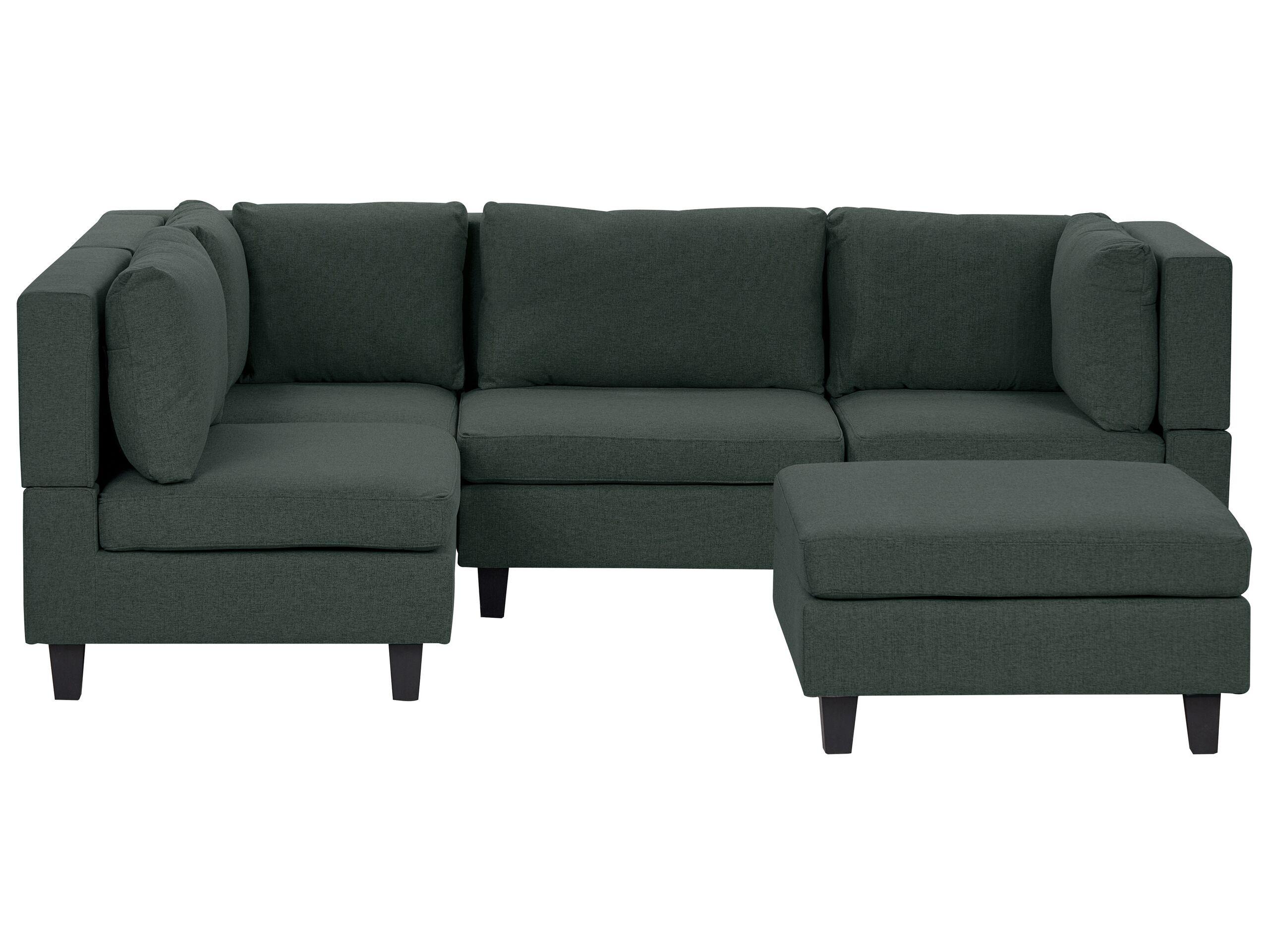 Beliani Ecksofa mit Ottomane aus Polyester Modern UNSTAD  