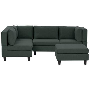 Ecksofa mit Ottomane aus Polyester Klassisch UNSTAD