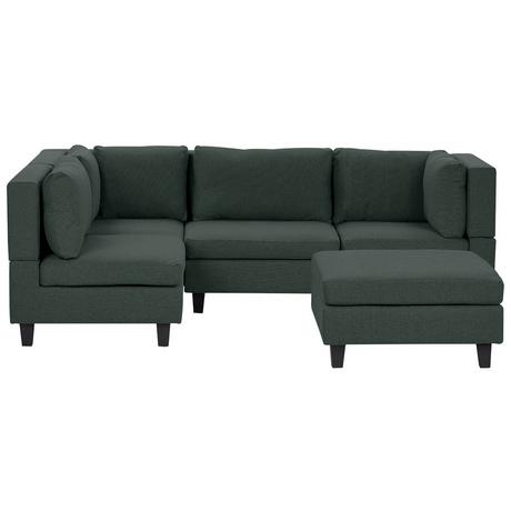 Beliani Ecksofa mit Ottomane aus Polyester Modern UNSTAD  