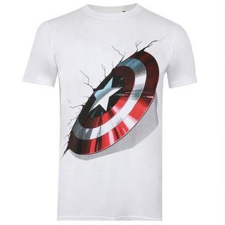 CAPTAIN AMERICA Shield Print Regular Fit T-Shirt  