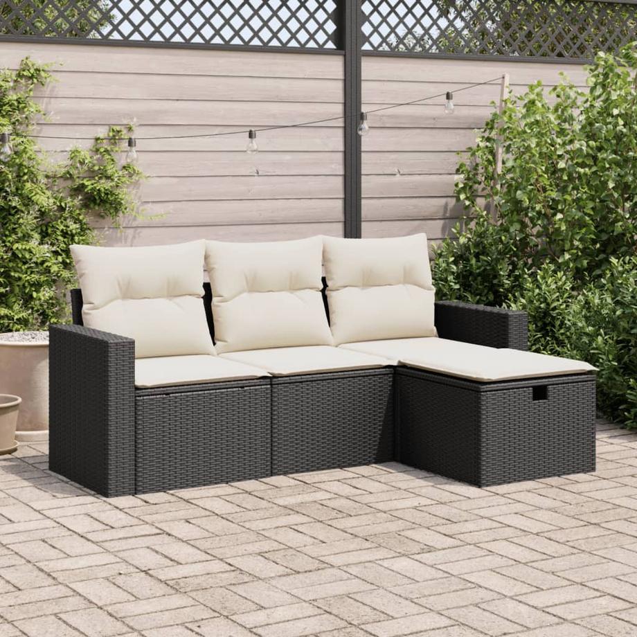 VidaXL set di divani da giardino Polirattan  