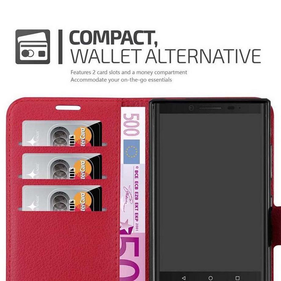 Cadorabo  Housse compatible avec Blackberry KEY 2 LE - Coque de protection avec fermeture magnétique, fonction de support et compartiment pour carte 