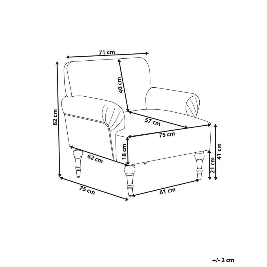 Beliani Sessel aus Stoff  FREDROS  