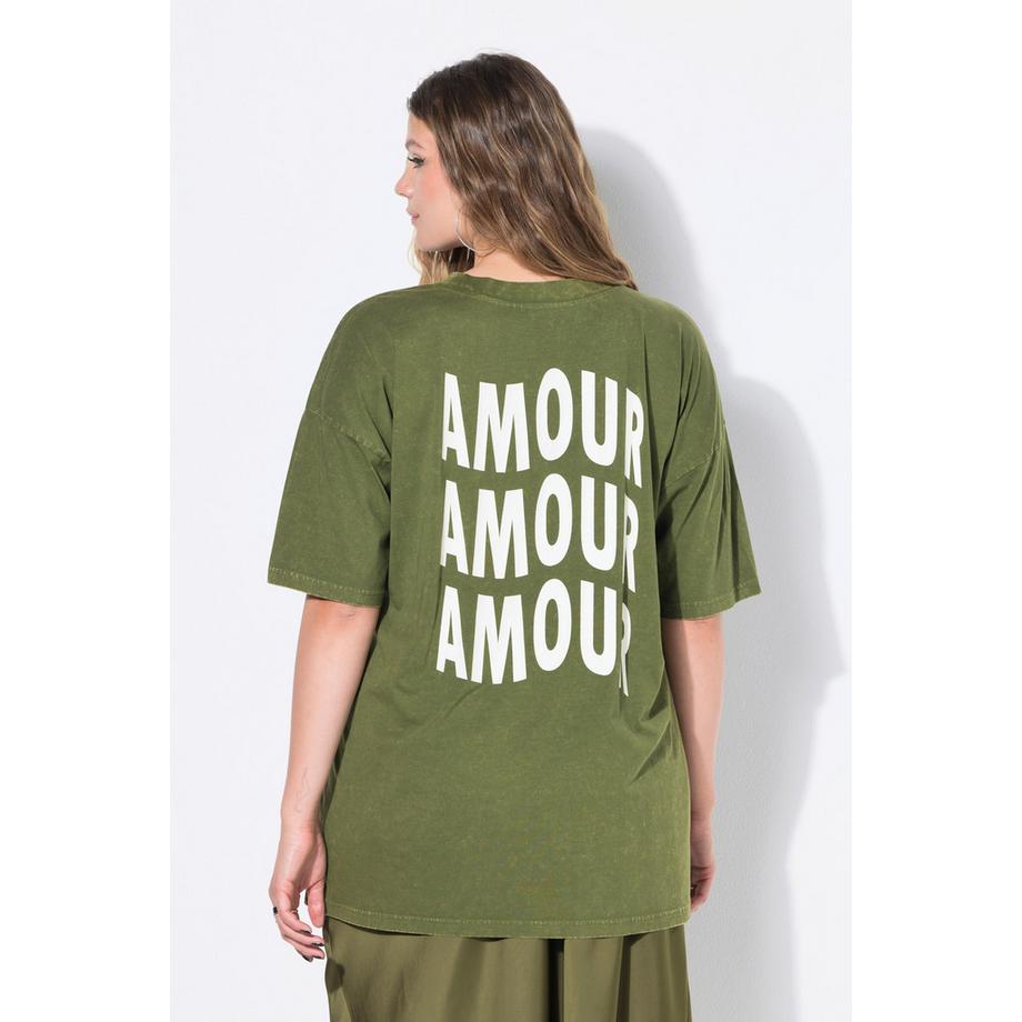 Studio Untold Oversized Acid Washed T-Shirt Amour Rückenprint  
