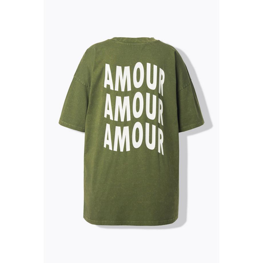 Studio Untold Oversized Acid Washed T-Shirt Amour Rückenprint  