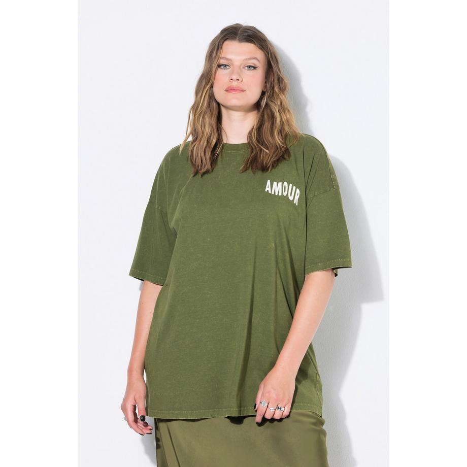 Studio Untold Oversized Acid Washed T-Shirt Amour Rückenprint  