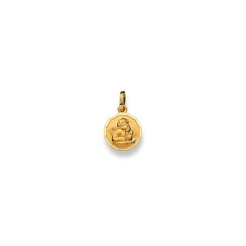 Pendentif ange en or jaune 750, 16x10mm