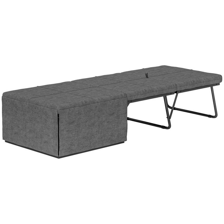 Northio  Lit pliant d'environ 190x60 cm, lit d'appoint avec matelas en mousse de 8 cm, lit de voyage pliable, lit simple adulte, lit en métal pouvant supporter jusqu'à 120 kg, lit pliant pour bureau, chambre d'amis, gris 