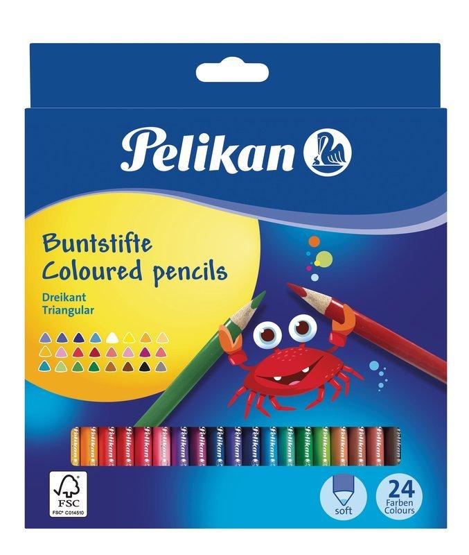 Pelikan PELIKAN Buntstifte dünn dreikant 700122 24 Farben  