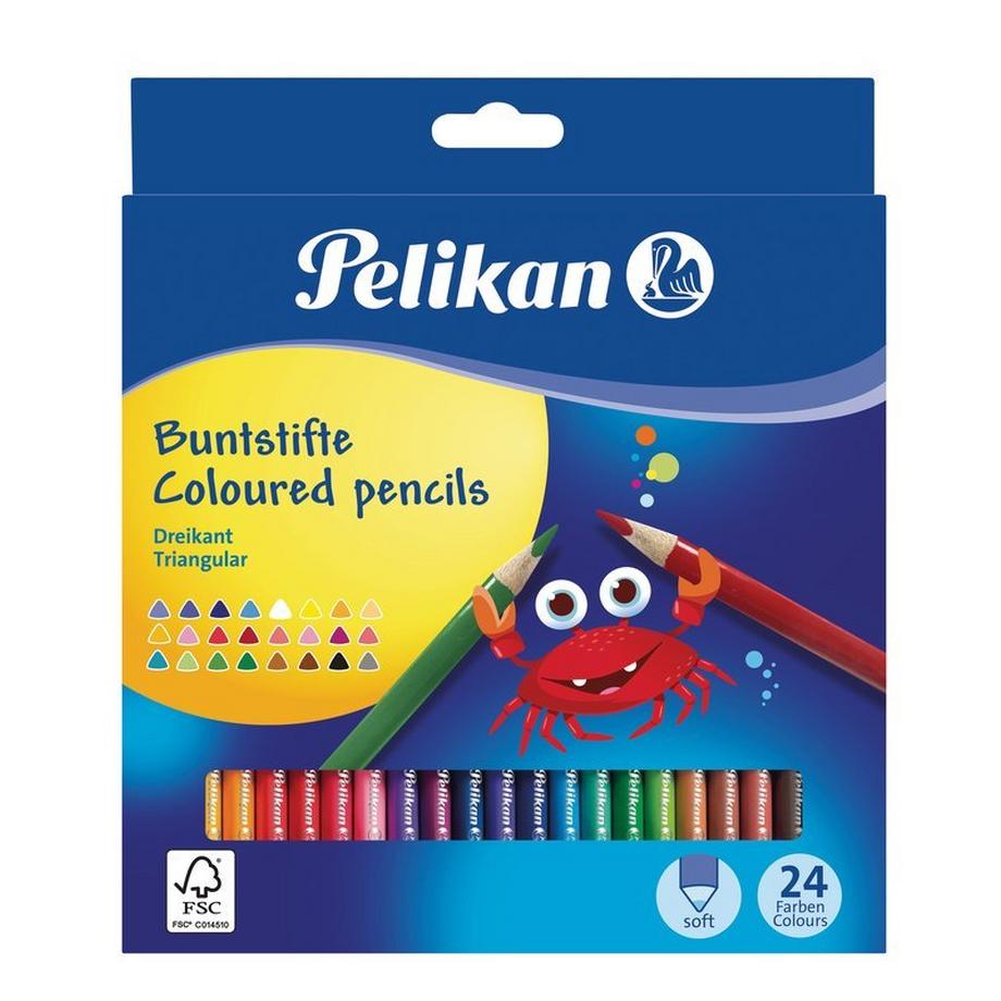 Pelikan PELIKAN Buntstifte dünn dreikant 700122 24 Farben  