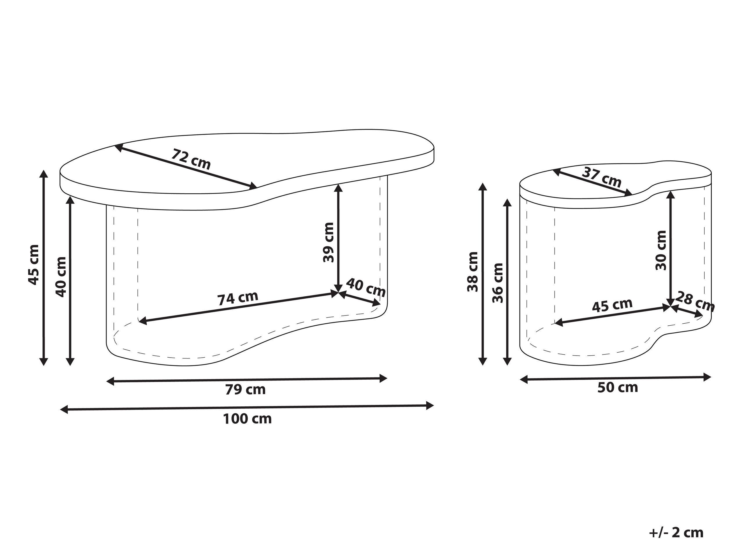 Beliani Ensemble de tables en Rotin Boho SALANTI  