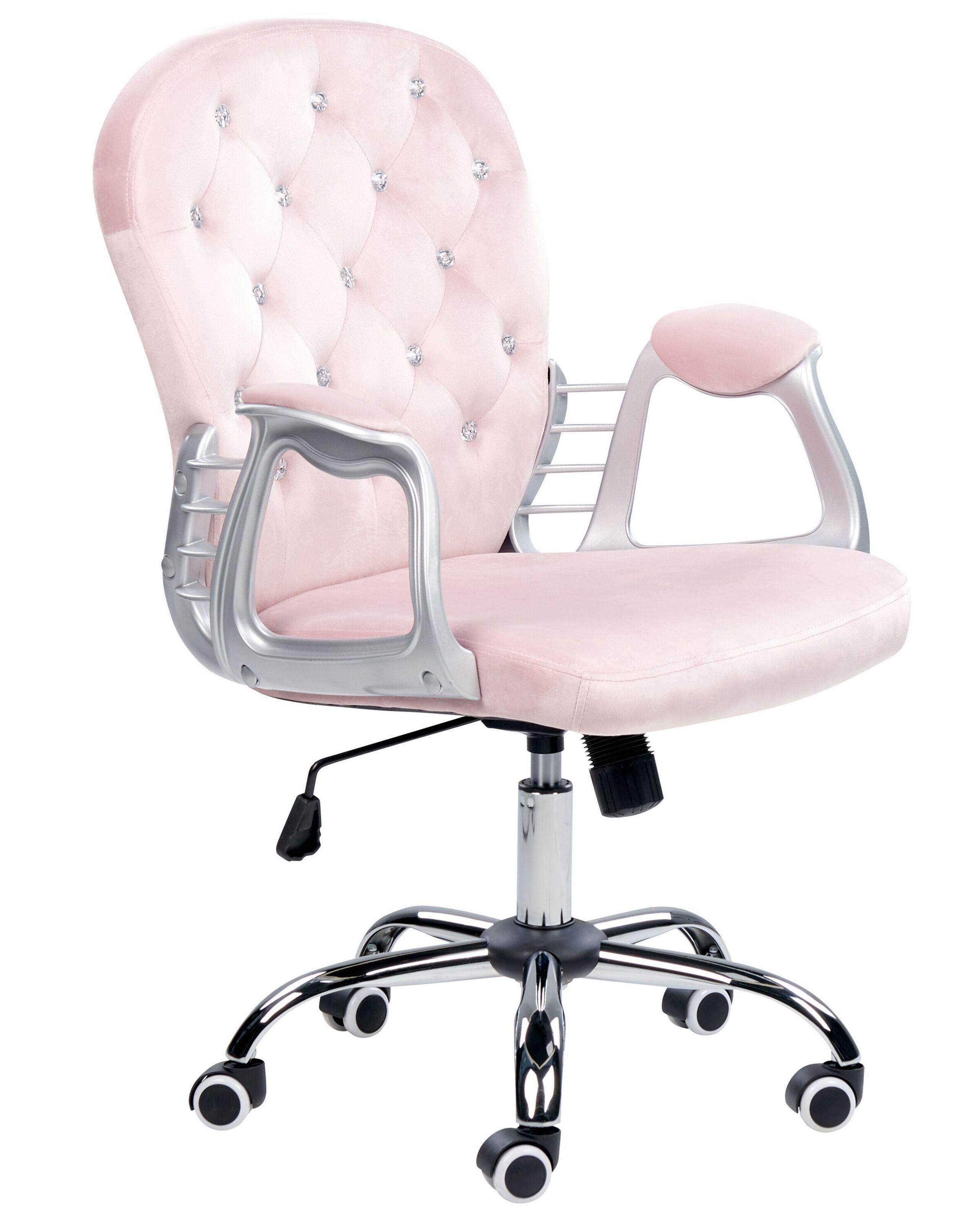 Beliani Chaise de bureau en Velours Glamour PRINCESS  