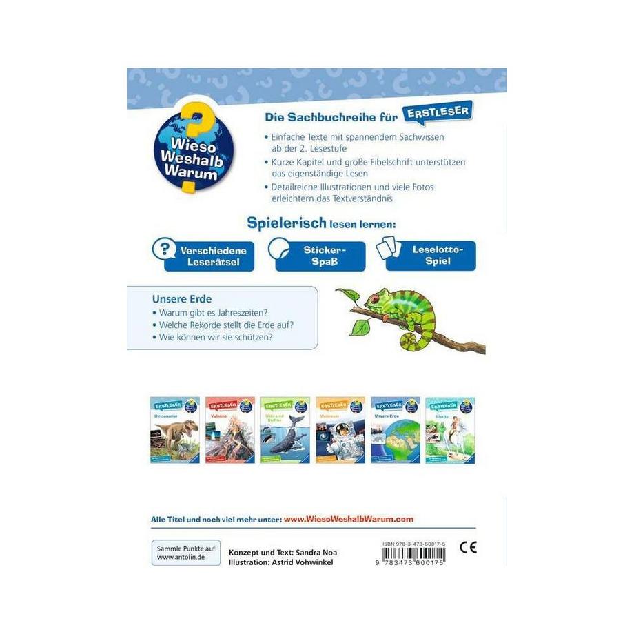 Wieso? Weshalb? Warum? Erstleser: Unsere Erde (Nr.5) Noa, Sandra; Vohwinkel, Astrid (Illustrationen) Copertina rigida 