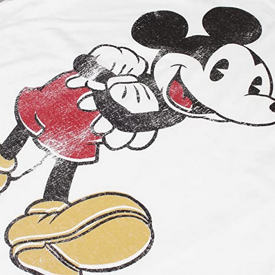 Disney Mickey Mouse Imprimé Vintage T-Shirt Manches Courtes  