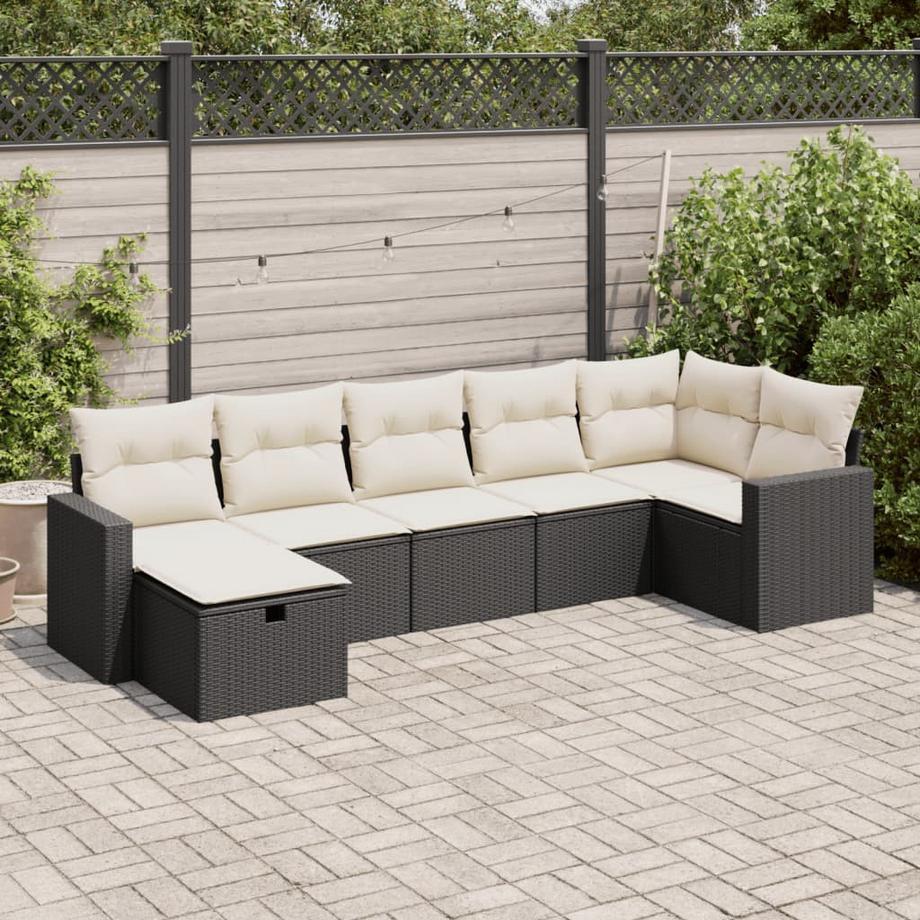VidaXL set di divani da giardino Polirattan  
