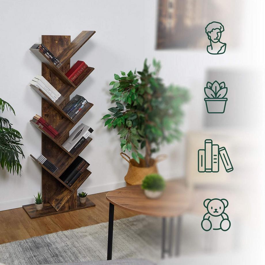 Northix Bücherregal 9 Ebenen  